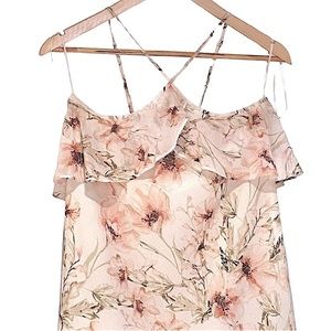 🌷HP!!🌷haute Hippie Boho Floral Off-Shoulder Floral Print Mini Dress Size XS 🌷